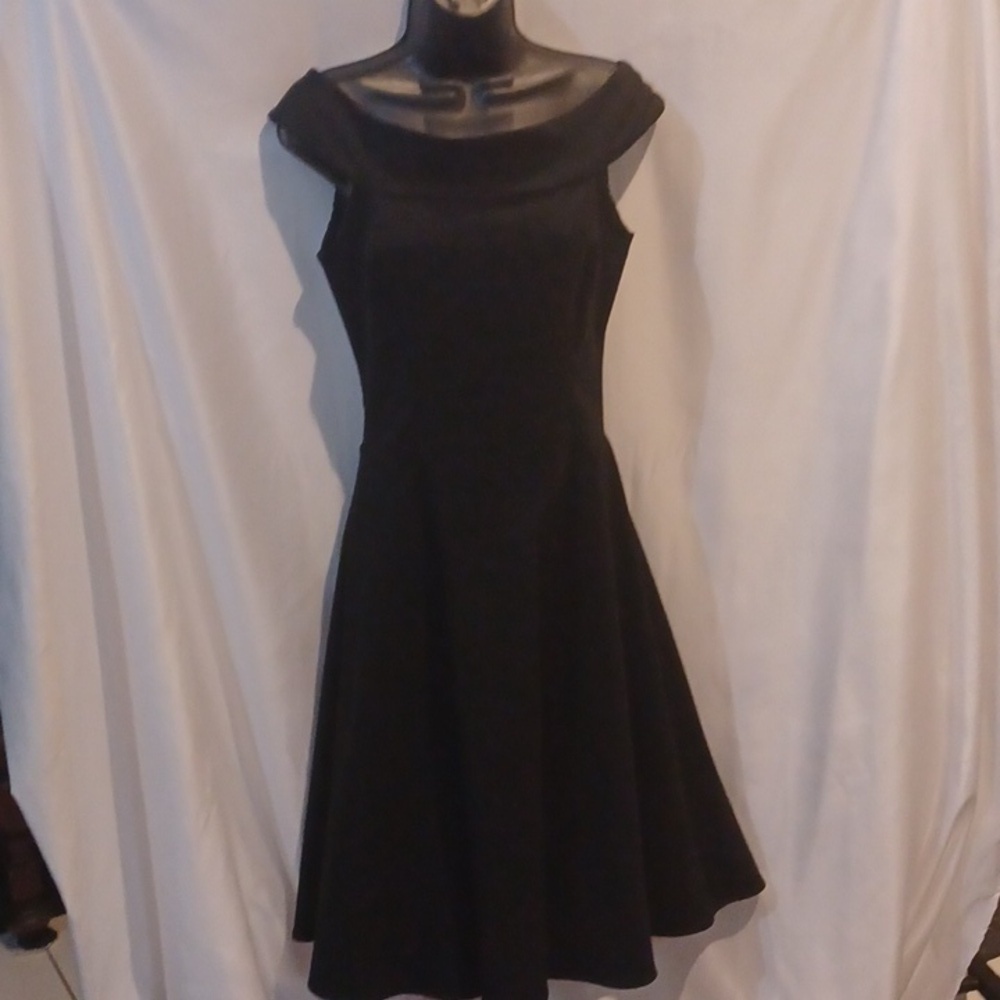 Ruby Rox Vintage y2K Black Fit & Flare Dress Hot Pink Crinoline Size 9